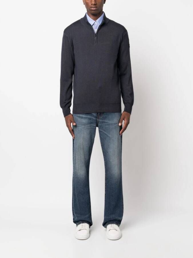 Paul & Shark Trui met halve rits Blauw