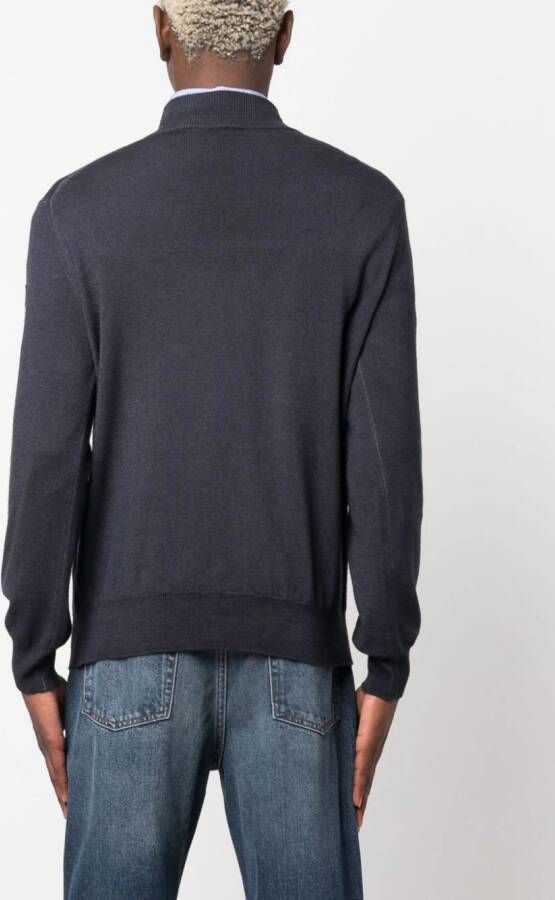 Paul & Shark Trui met halve rits Blauw