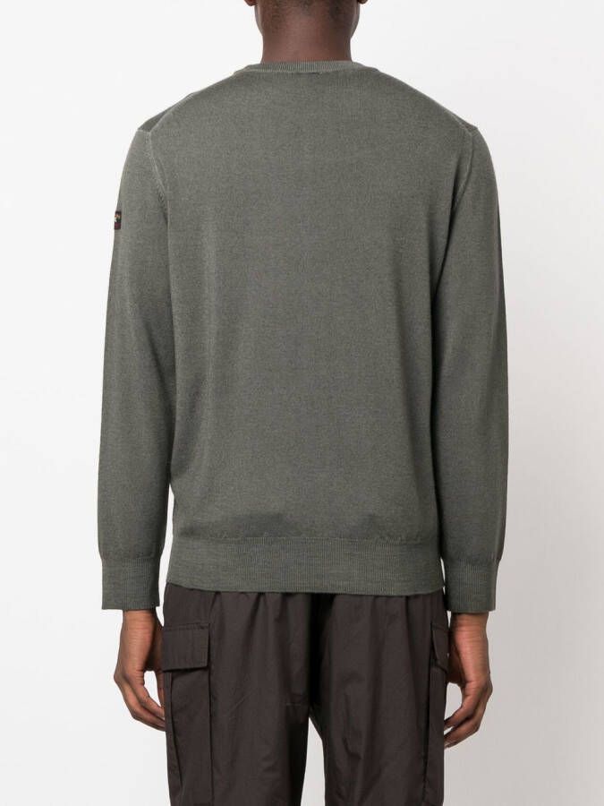 Paul & Shark Trui met logopatch Groen