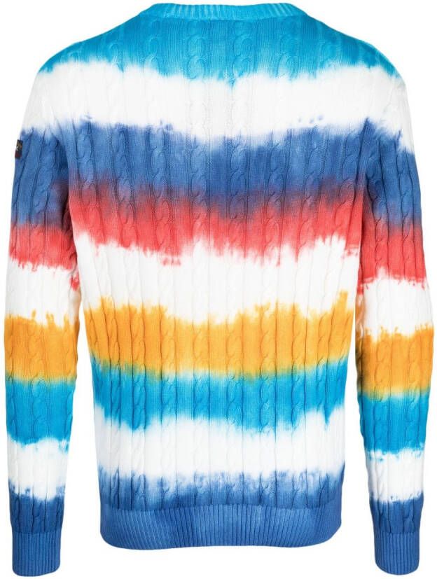Paul & Shark Trui met tie-dye print Blauw