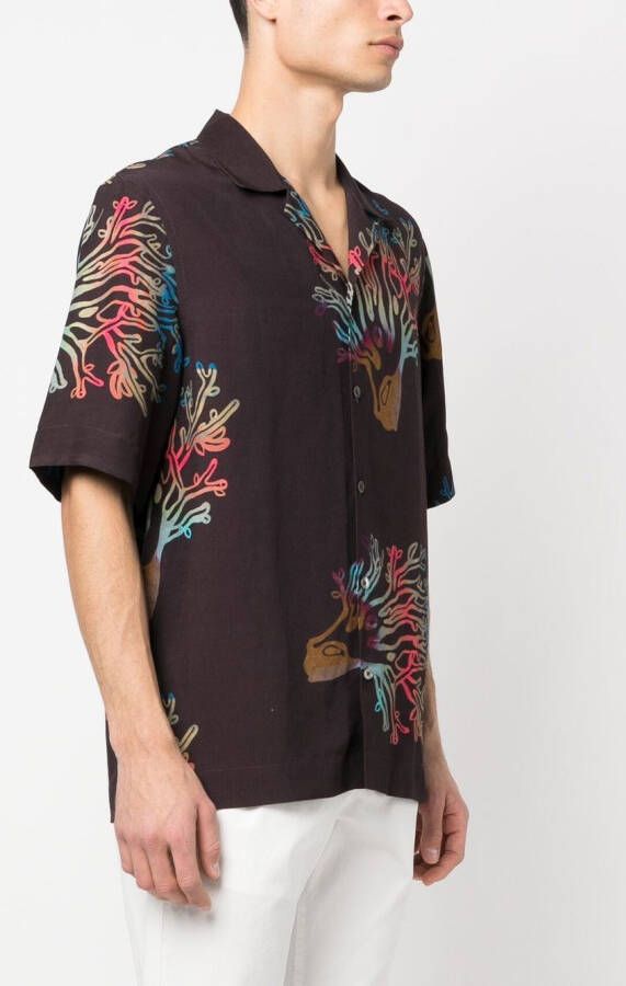 Paul Smith Overhemd met korte mouwen Bruin
