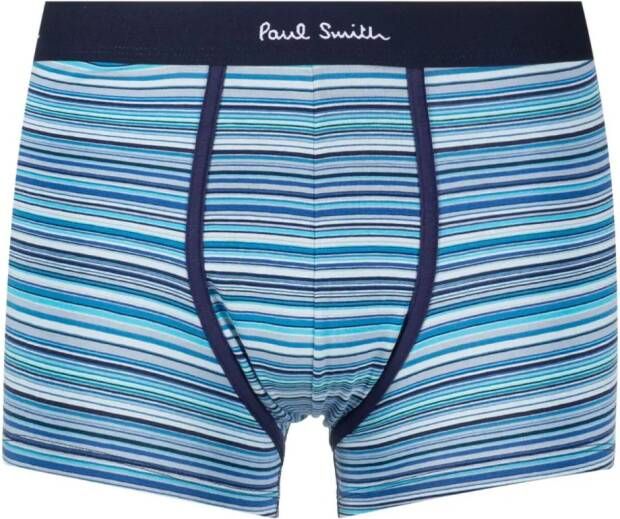 Paul Smith Drie boxershorts met logoband Blauw