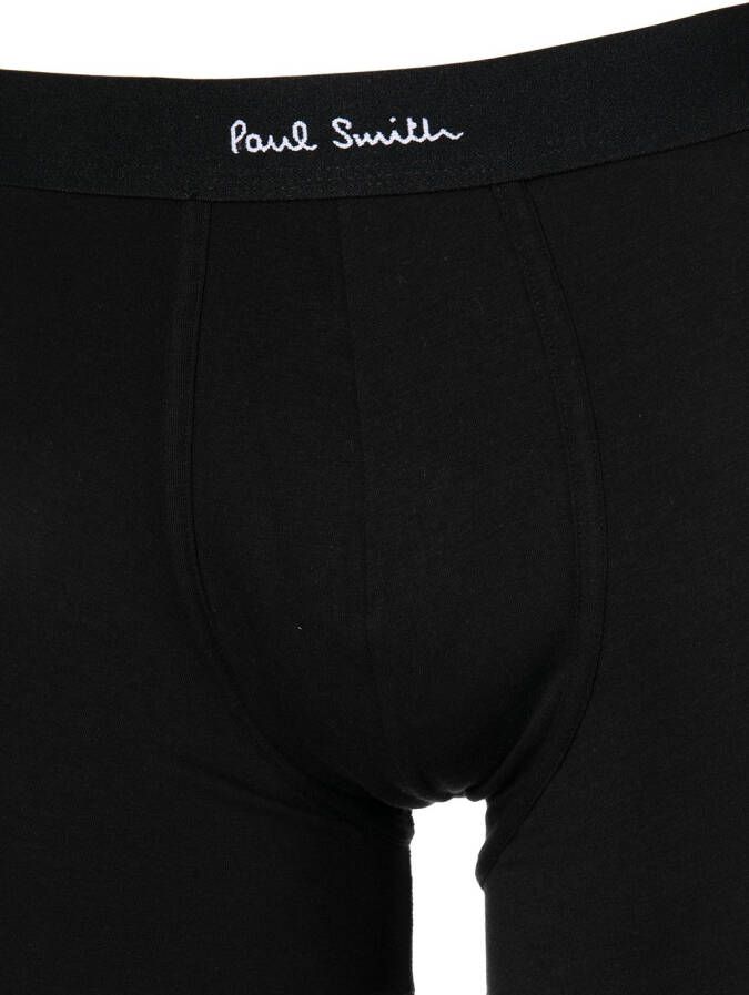 Paul Smith Drie boxershorts met logoband Zwart