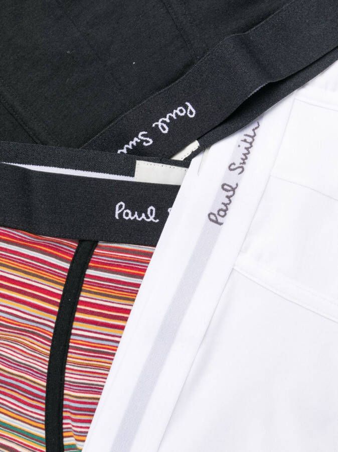 Paul Smith Drie slips met logoband Zwart