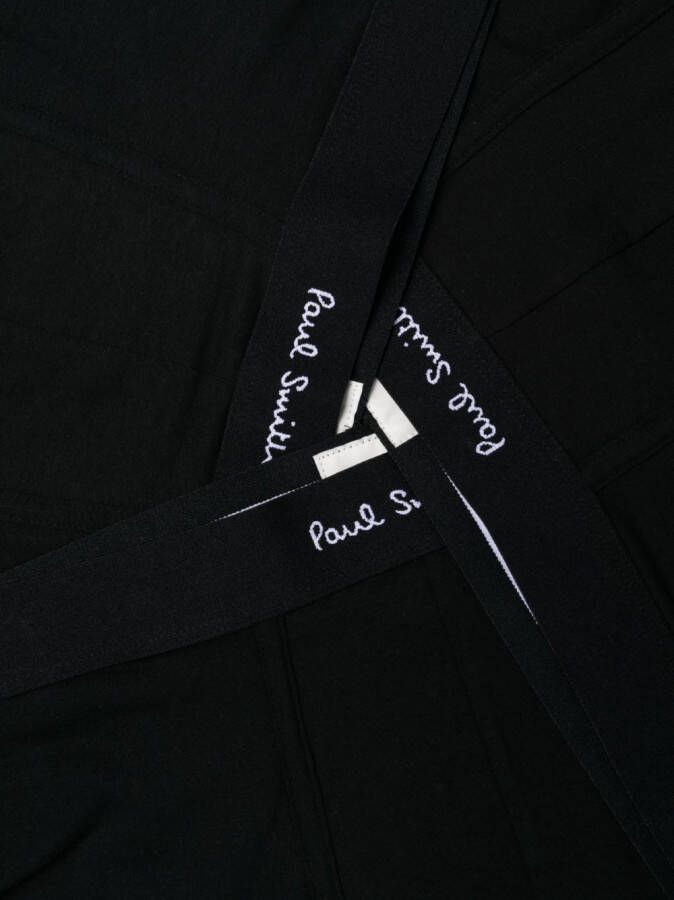 Paul Smith Drie slips met logoprint Zwart