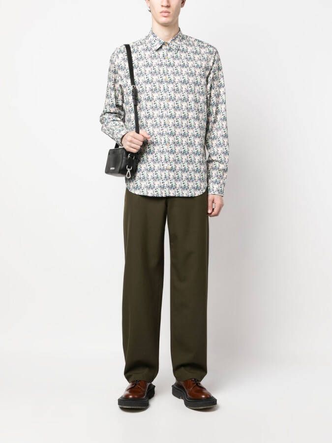 Paul Smith Overhemd met bloemenprint Beige