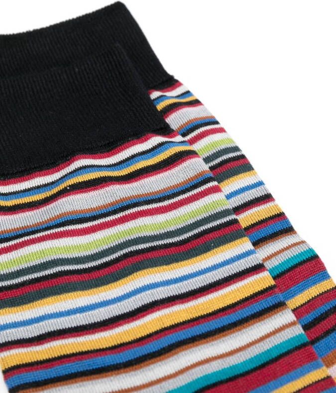 Paul Smith Gestreepte enkelsokken Zwart