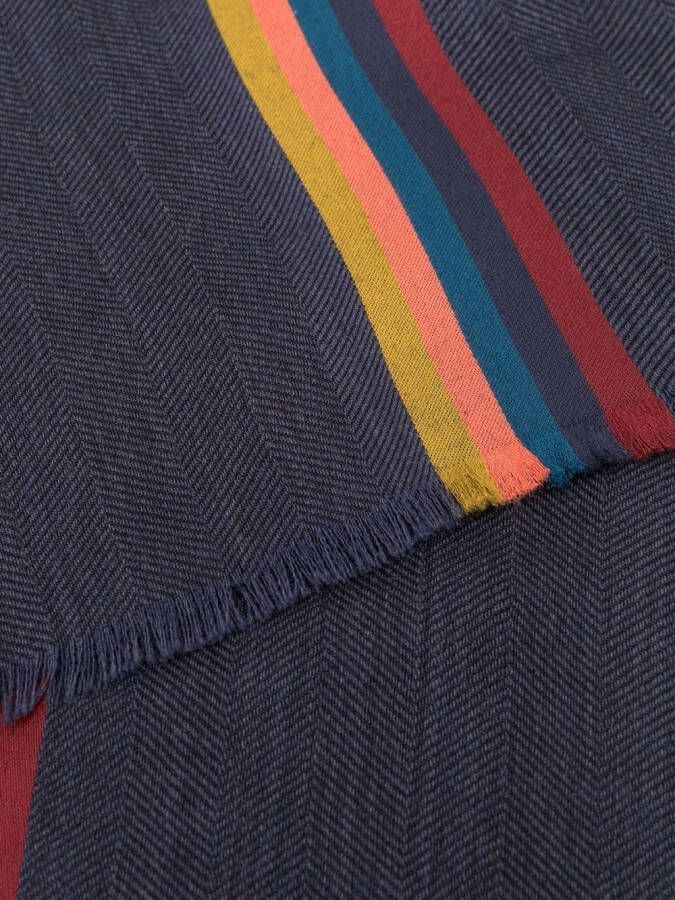 Paul Smith Gestreepte sjaal Blauw