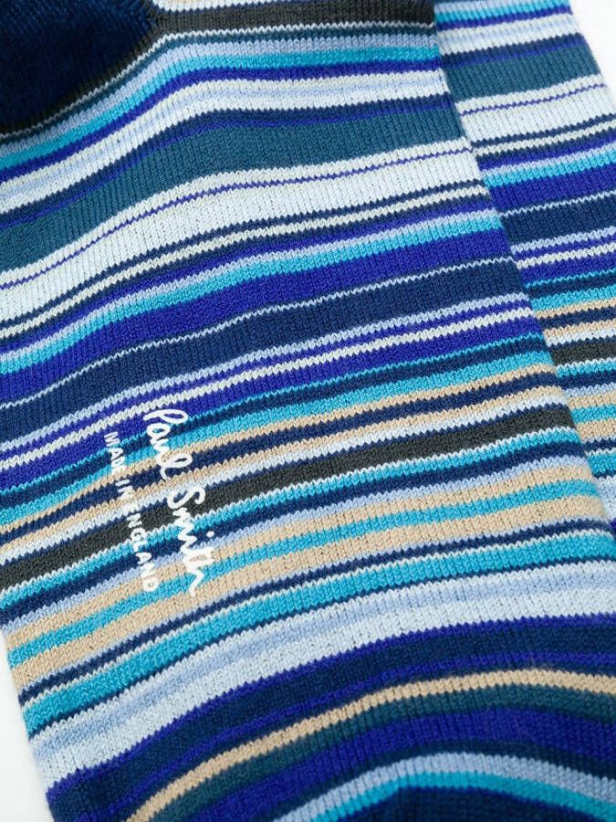 Paul Smith gestreepte sokken Blauw