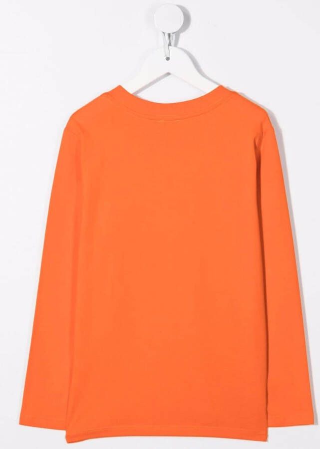 Paul Smith Junior T-shirt met logoprint Oranje