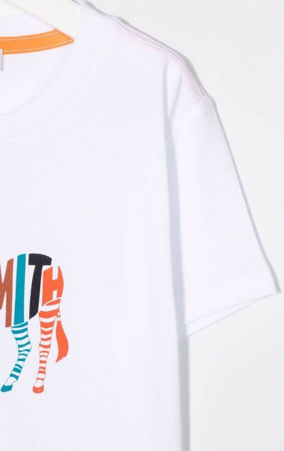 Paul Smith Junior T-shirt met logoprint Wit