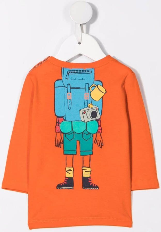 Paul Smith Junior T-shirt met print Oranje