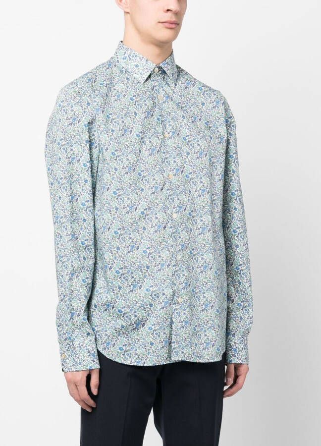 Paul Smith Overhemd met bloemenprint Blauw