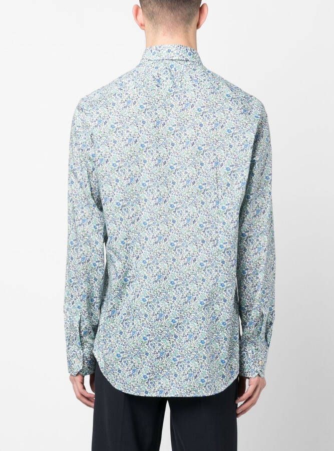 Paul Smith Overhemd met bloemenprint Blauw