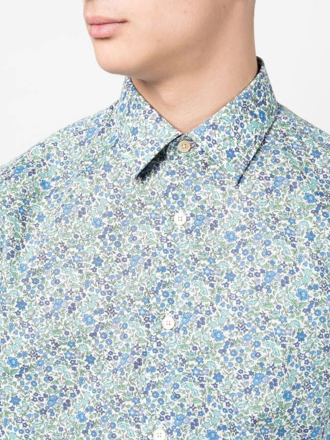 Paul Smith Overhemd met bloemenprint Blauw