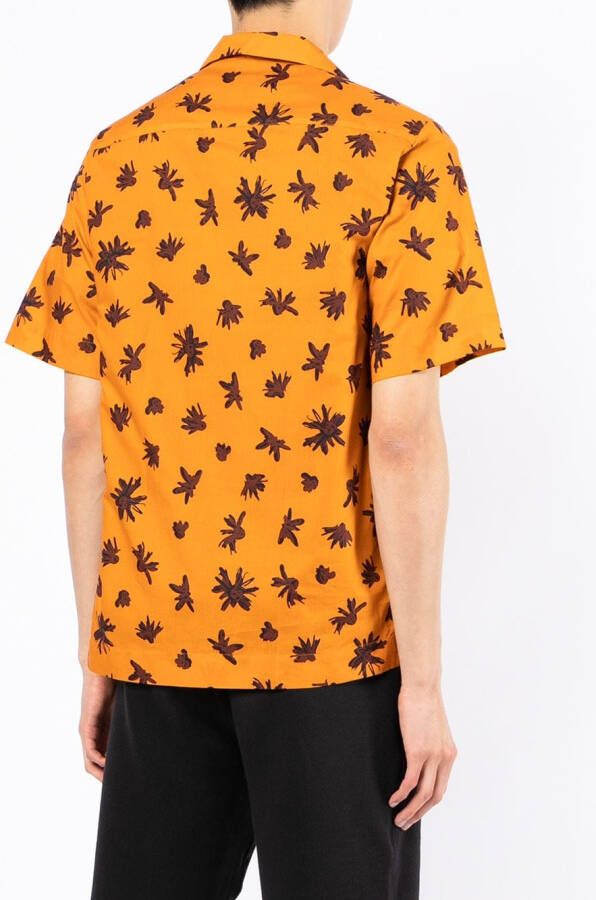 Paul Smith Overhemd met bloemenprint Oranje