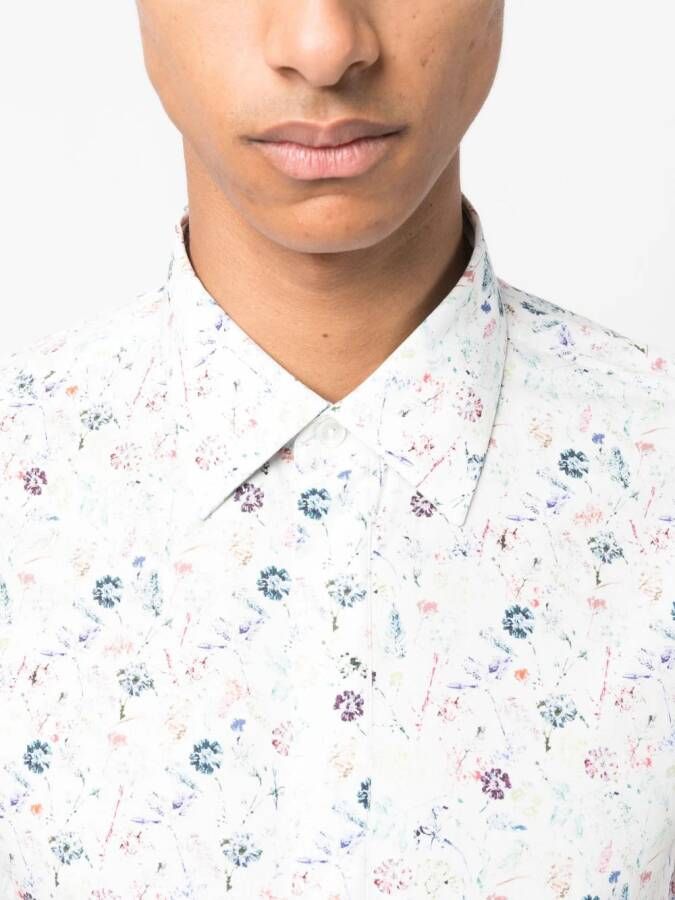 Paul Smith Overhemd met bloemenprint Wit