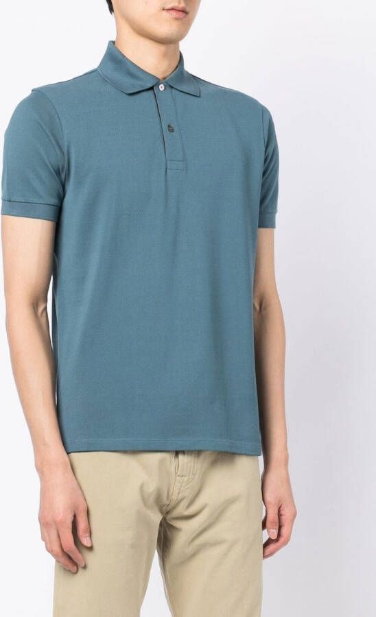 Paul Smith Poloshirt met gestreepte afwerking Blauw