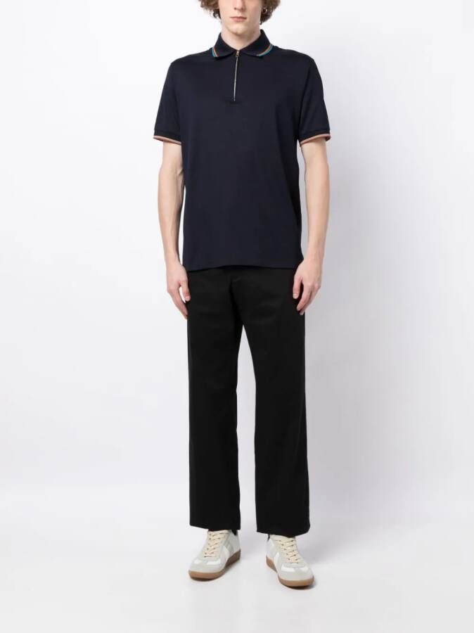 Paul Smith Poloshirt met regenboogstreep Blauw
