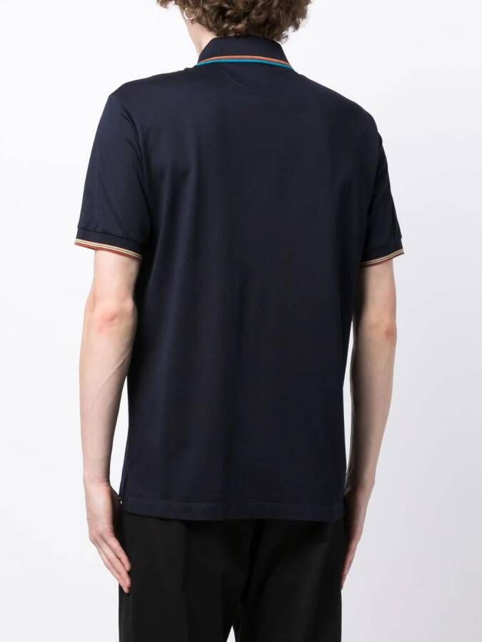 Paul Smith Poloshirt met regenboogstreep Blauw