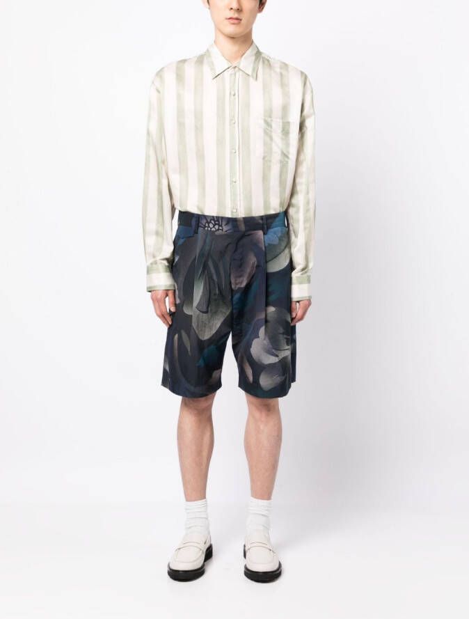 Paul Smith Shorts met abstracte print Blauw