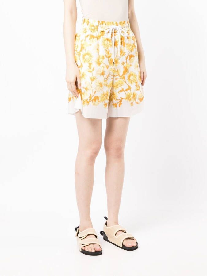 Paul Smith Shorts met bloemenprint Wit