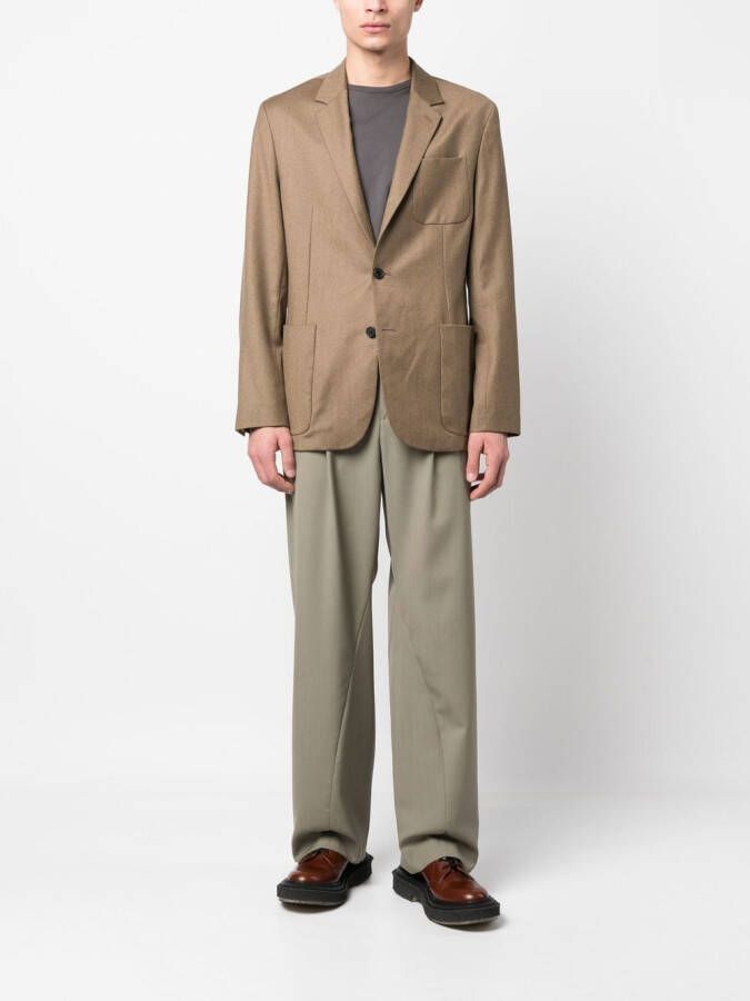 Paul Smith Blazer met enkele rij knopen Bruin