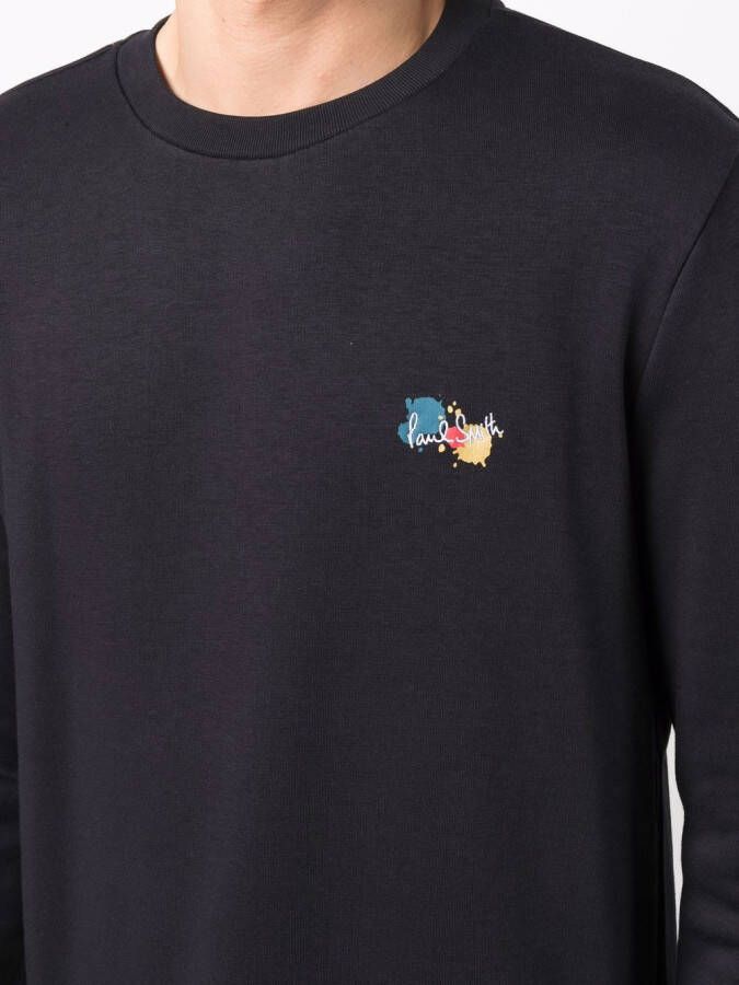 Paul Smith Sweater met logoprint Blauw