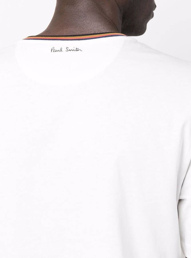 Paul Smith T-shirt met contrasterende afwerking Wit