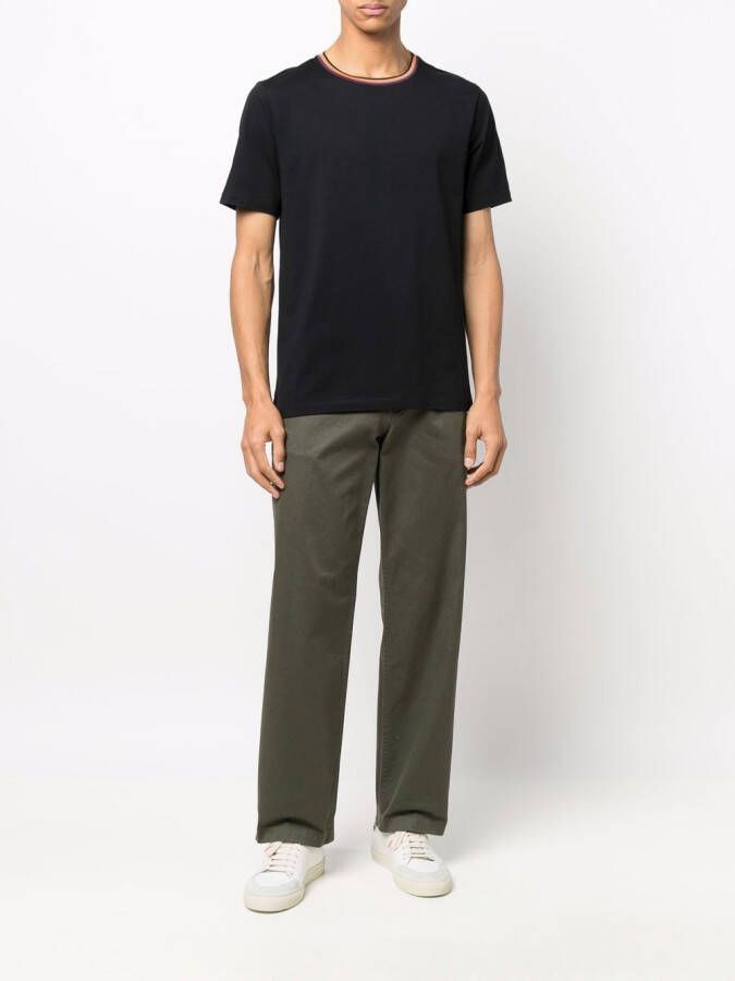 Paul Smith T-shirt met gestreepte afwerking Zwart
