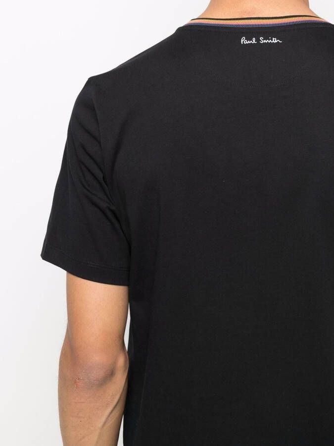 Paul Smith T-shirt met gestreepte afwerking Zwart