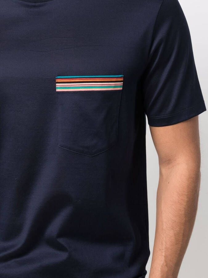 Paul Smith T-shirt met zak Blauw