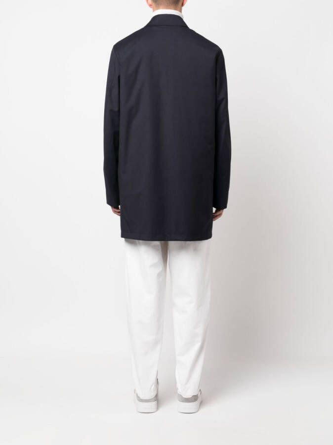 Paul Smith Trenchcoat met klassieke kraag Blauw