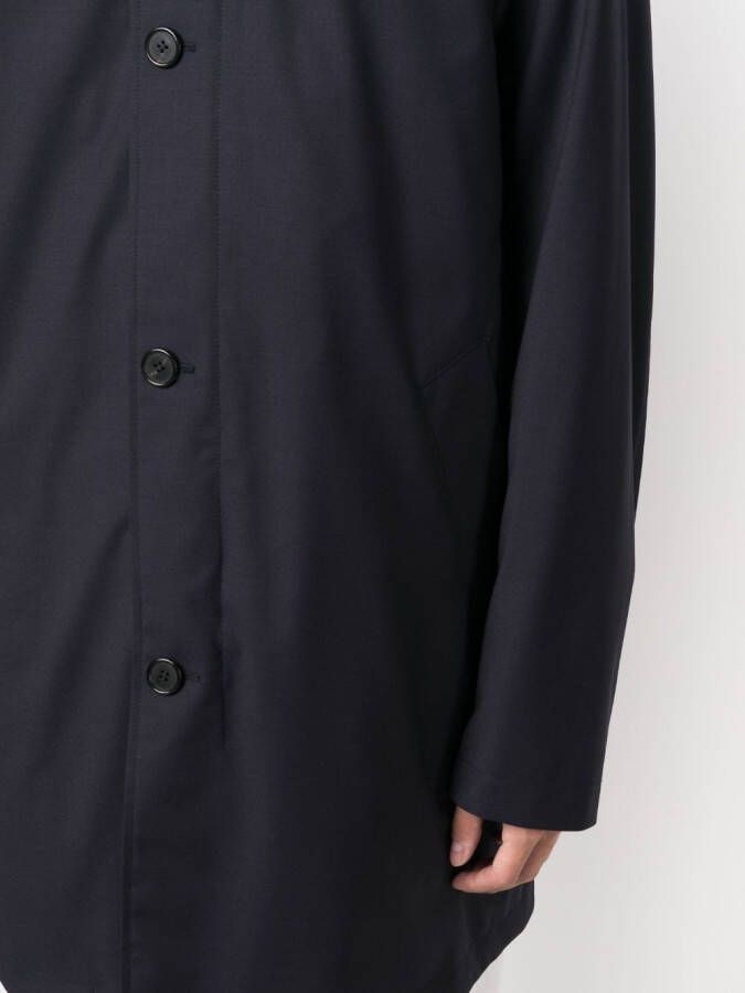 Paul Smith Trenchcoat met klassieke kraag Blauw