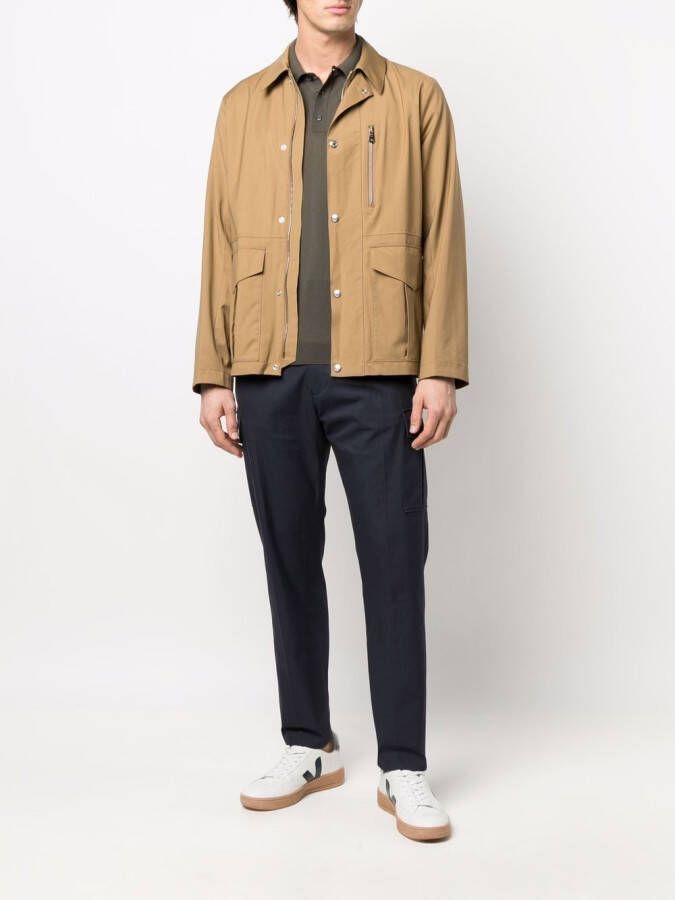 Paul Smith Wollen shirtjack Bruin