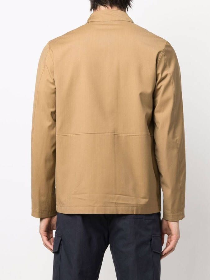 Paul Smith Wollen shirtjack Bruin