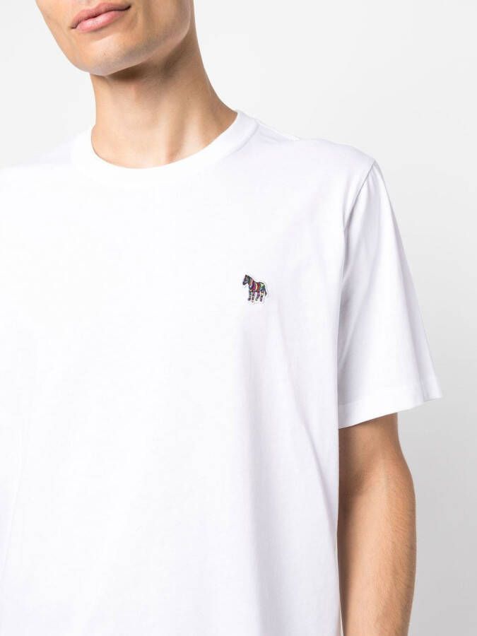 PS Paul Smith T-shirt met logopatch Wit