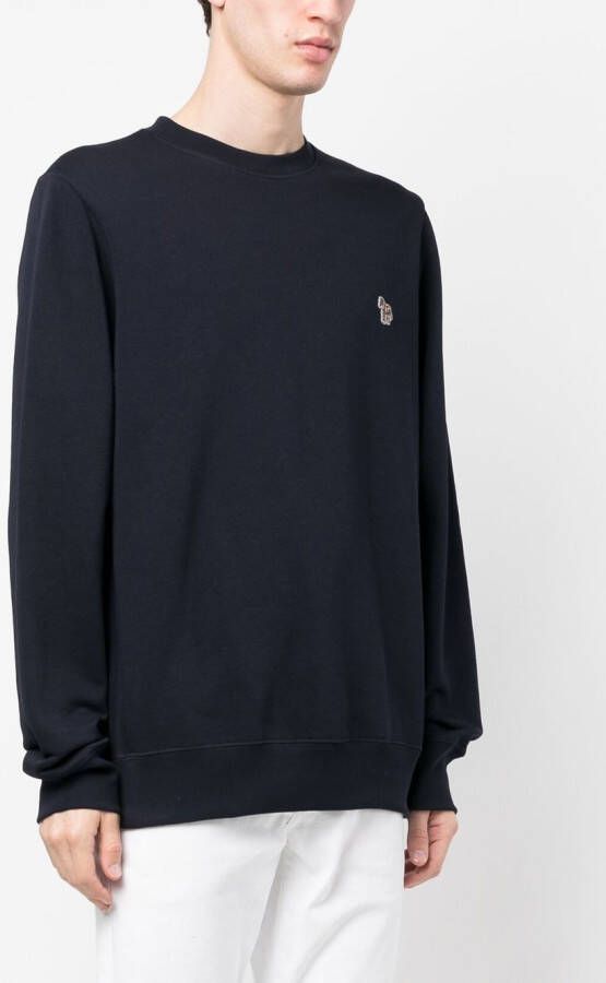 PS Paul Smith Sweater met zebrapatch Blauw