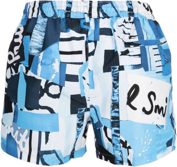 Paul Smith Zwembroek met logoprint Blauw