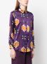 PAULA Blouse met grafische print Paars - Thumbnail 3