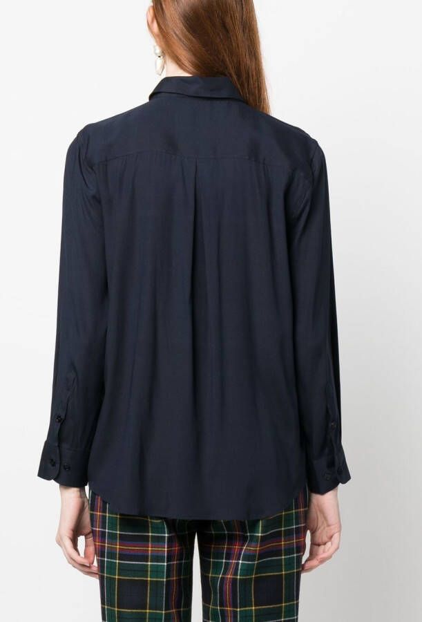 PAULA Blouse met sjaaldetail Blauw