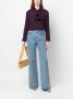 PAULA Blouse met sjaaldetail Paars - Thumbnail 2