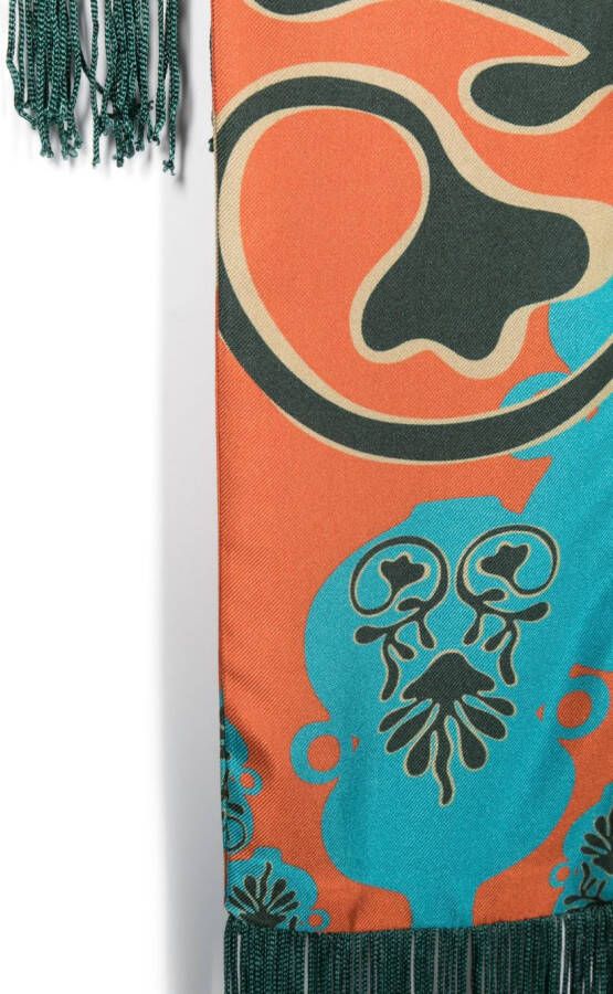 PAULA Sjaal met grafische print Oranje