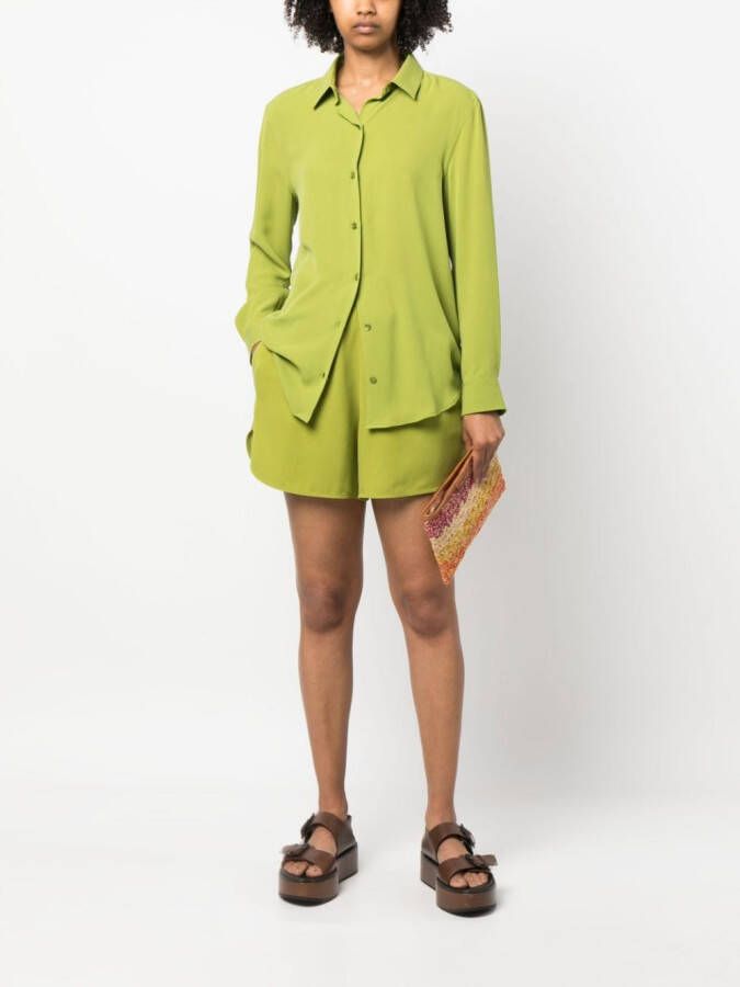 PAULA Zijden blouse Groen