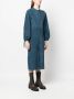 PAULA Midi-jurk met pofmouwen Blauw - Thumbnail 3