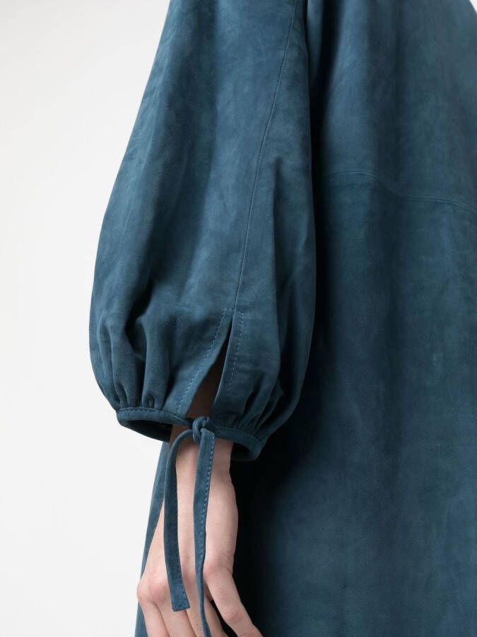 PAULA Midi-jurk met pofmouwen Blauw