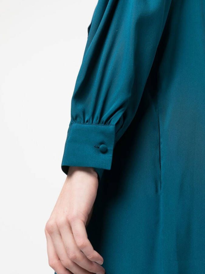 PAULA Midi-jurk met sjaaldetail Blauw