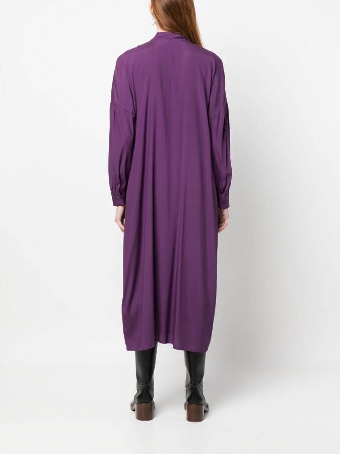 PAULA Midi-jurk met sjaaldetail Paars