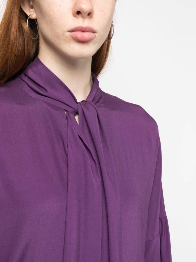PAULA Midi-jurk met sjaaldetail Paars