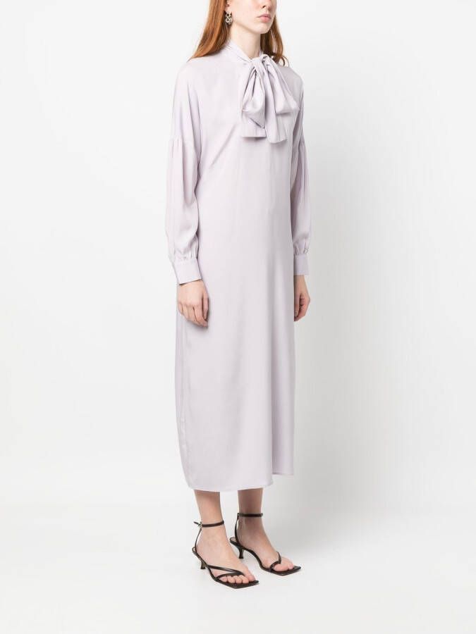 PAULA Midi-jurk met sjaaldetail Paars